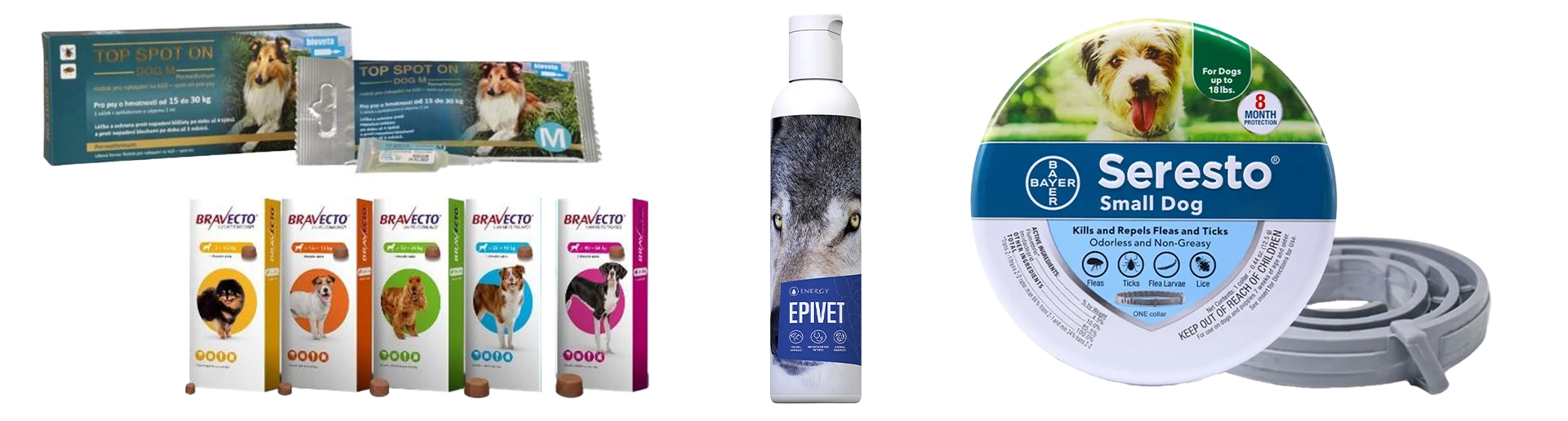 Produkty proti parazitům u psů: kapky, tablety, šampon a obojek
