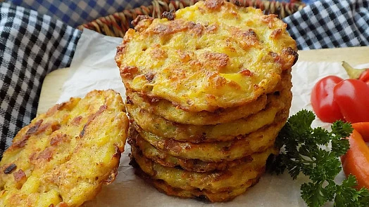 Stacked potato pancakes