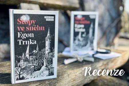 Knihy detektivní fikce od Egona Trnkua s názvem Stopy ve sněhu.